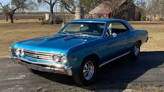 1967 Chevelle SS 402ci V8 4-Speed Vintage A/C PS Pwr Frnt Disc Cragar SS Marina Blue