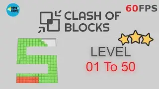 Clash of Blocks: Level 1 To 50 - 3 Stars , iOS/Android Walkthrough