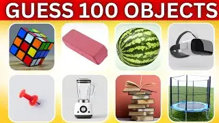 Guess 100 Objects in 3 Seconds 🧐|  Quiz