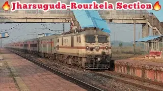 🔥Dangerous Shrill Honk WAP7+Samaleswari+Intercity SF | Morning Train RAMPAGE Through SER At 120km/H🔥