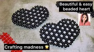 How to make a beautiful beaded heart | heart shape beaded bag | part 1 | beaded heart