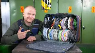 Packing a Suitcase with a 150-Ton Hydraulic Press
