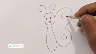 Butterfly Drawing| Cute Drawing | Easy Butterfly Drawing/step by step easy drawings for kids ❤