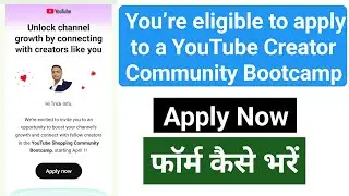 You&rsquo;re eligible to apply to a YouTube Creator Community Bootcamp | Connection with fellow Creators