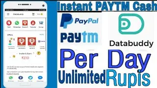 Databuddy App, Se Unlimited Paytm Cash Earn Kaise Kare,Nee Earning App 2019, New Free Recharge App