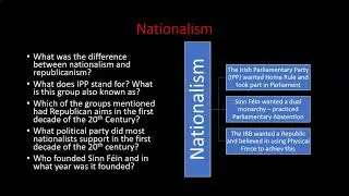 Nationalism and Unionism in the Early 20th Century