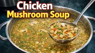 Creamy Chicken Mushroom Soup Recipe | Healthy & Tasty Soup at Home 🍲 | by Hasbe Zaika