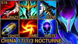 Challenger Nocturne Quadra 17/1/3 - China Server Wild Rift Season 18 New Build Best Tier By Tiarty