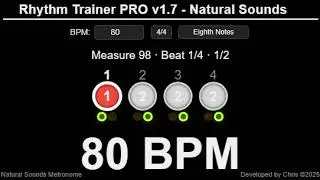 80 BPM  Eighth Notes