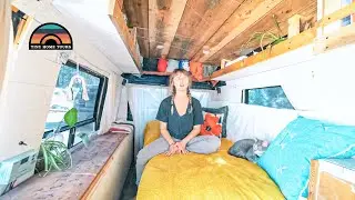 Her DIY G20 Stealth Camper Van - Recycled Barnwood Interior & Clever Bed Design