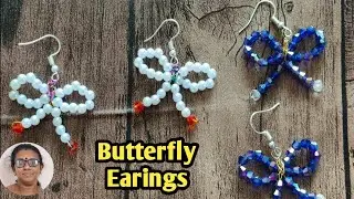  DIY Butterfly Earings Making at home/Pearl earings/@Msbcraftncooking 