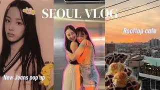 Life in Korea 🍰: church date, New Jeans Pop-Up, rooftop cafe and chicken, etc