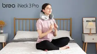 Breo iNeck3 Pro Neck Massager, Shiatsu Massage Pillow with Heat, Deep Tissue Kneading for Relax