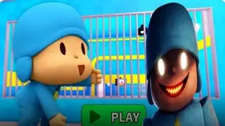 HORROR POCOYO baby TOYS !! PRISON BREAK 💔 SCARY OBBY#roblox 