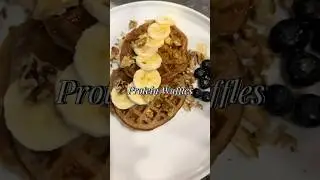 Easy mini waffles 🧇 Try adding some flaxseed, fruit and nuts. #waffles #trending #protein #cooking
