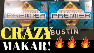 OUR BIGGEST HIT EVER?! 19/20 Upper Deck Premier Hockey Cards Hobby Box Break