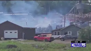 Fire breaks out on lot of the Katahdin Forest Products