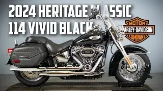 New 2024 Harley-Davidson&reg; Heritage Classic 114  - Vivid Black & Chrome!