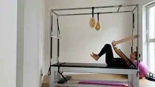 Pilates Cadillac -Roll back with Roll back bar,  Monkey, Push through