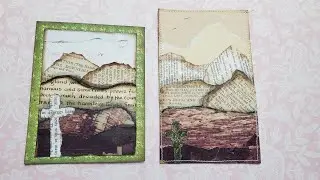 Junk Journal ~ Using Up Book Pages  Ep 20~ Scenic Journal Cards for Junk Journals! The Paper Outpost
