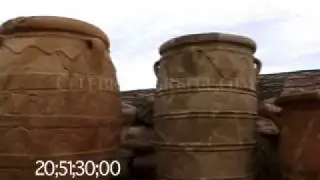0266 Pithos storage jars and ruins of the Palace of Knossos, Crete