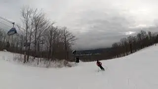 Skiing Lodge at Mount Snow, 12/7/25   summit to base