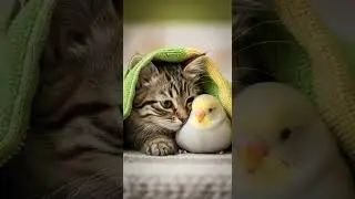 The Kitten and the Bird Who Never Sleep Apart Unbelievable Friendship #cute #animals #pets