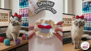🌸 How to Crochet a Princess Cat Hat 👑 | Cute Crochet Idea for Beginners