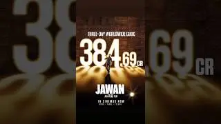 Jawan 3 days Worldwide Box office collection official #jawan #jawanmovie #boxofficecollection #srk