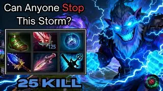 Storm Spirit 25 KILLS Mid Lane Domination! Unstoppable Electric Rampage & Perfect Zip Timing| Dota 2
