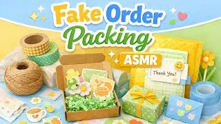 Pink Fake Order Packing 💗 | Cute Stationery, Stickers & Freebies | Satisfying ASMR #sweetsamruddhi 