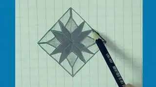 Geometric pattern drawing.3d optical illusion geometry design.,#3d ,#geometrydash ,#drawing