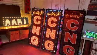 Led Sign Board For CNG || Led Sign Board || Neon Sign || P10 LED Display || 3D signage