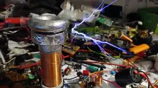 60v Single FET Tesla coil W/ new interrupter
