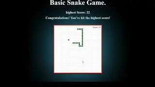 A Basic Snake Game Built Using HTML, CSS, and JavaScript! 🐍