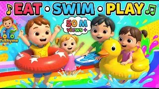 Eat, Swim & Play !Fun Day Song | 3D Cartoon Rhymes !