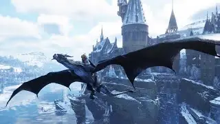 Hogwarts Legacy - Riding a Dragon Mount