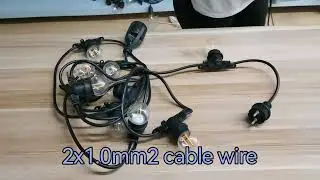 Connect 5m 10 warm white connectable festoon light  E27 black cable  outdoor lighting