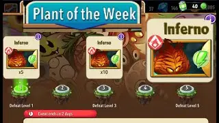 PLANTS VS ZOMBIES 2  - INFERNO - PLANT OF THE WEEK - gameplay - 2025