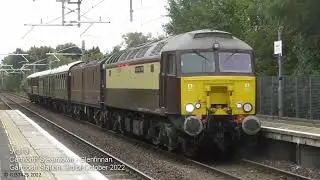 57313 with the Queen of Scots set, Carnforth - Glenfinnan: 03/10/22