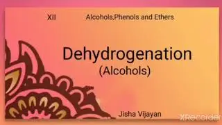 12std, Dehydrogenation of Alcohols