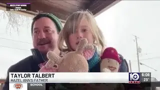 Father and Daughter duo report on Central Texas winter storm