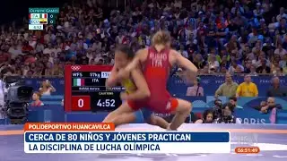 80 ni&ntilde;os y j&oacute;venes practican la disciplina de lucha ol&iacute;mpica en el Polideportivo Huancavilca