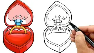 How to draw A Diamond Ring Step By Step