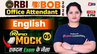 English Rapid Revision 05 | RBI Office Attendant & BOB Office Assistant English Class | Harshita Mam