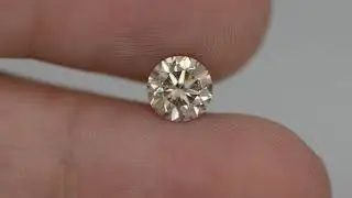 Round Cut 1.20 Carat Natural Vivid Champagne Color VS2 Loose Diamond
