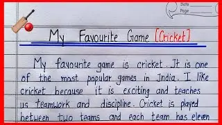 My favourite game essay writing in english | My favourite game cricket