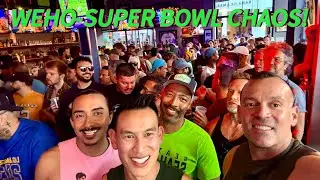 Super Bowl Sunday in West Hollywood! 🏈 Gay Bar Crawl at Gym Bar, Mother Lode & Trunks
