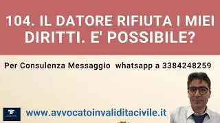 CAREGIVER. IL DATORE RIFIUTA I DIRITTI. COME POSSO FARE?
