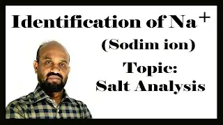 Lesson 3: Identification of Sodium Ion (Na+) | Topic: Salt Analysis | Qualitative Chemistry